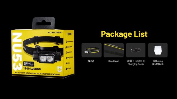 Torcia Frontale Nitecore NU53 da 1800 lumens - 175 mt. - immagine 23