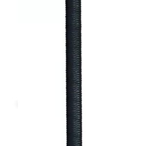 Treccia elastica Plam in Poliestere Nera da 8 mm.
