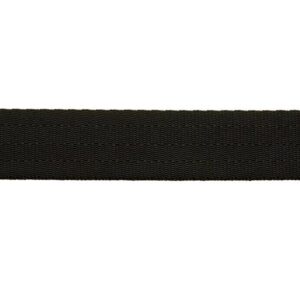Nastro spigato Plam in Poliestere Nero da 25 mm.