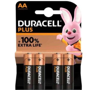 Blister 4 Batterie Duracell Plus 100 Stilo AA