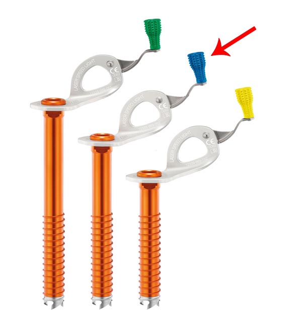 Vite da ghiaccio Petzl Laser Speed Light da 17 cm.