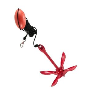 Set Ancora pieghevole Squid rosso 3,5 LBS