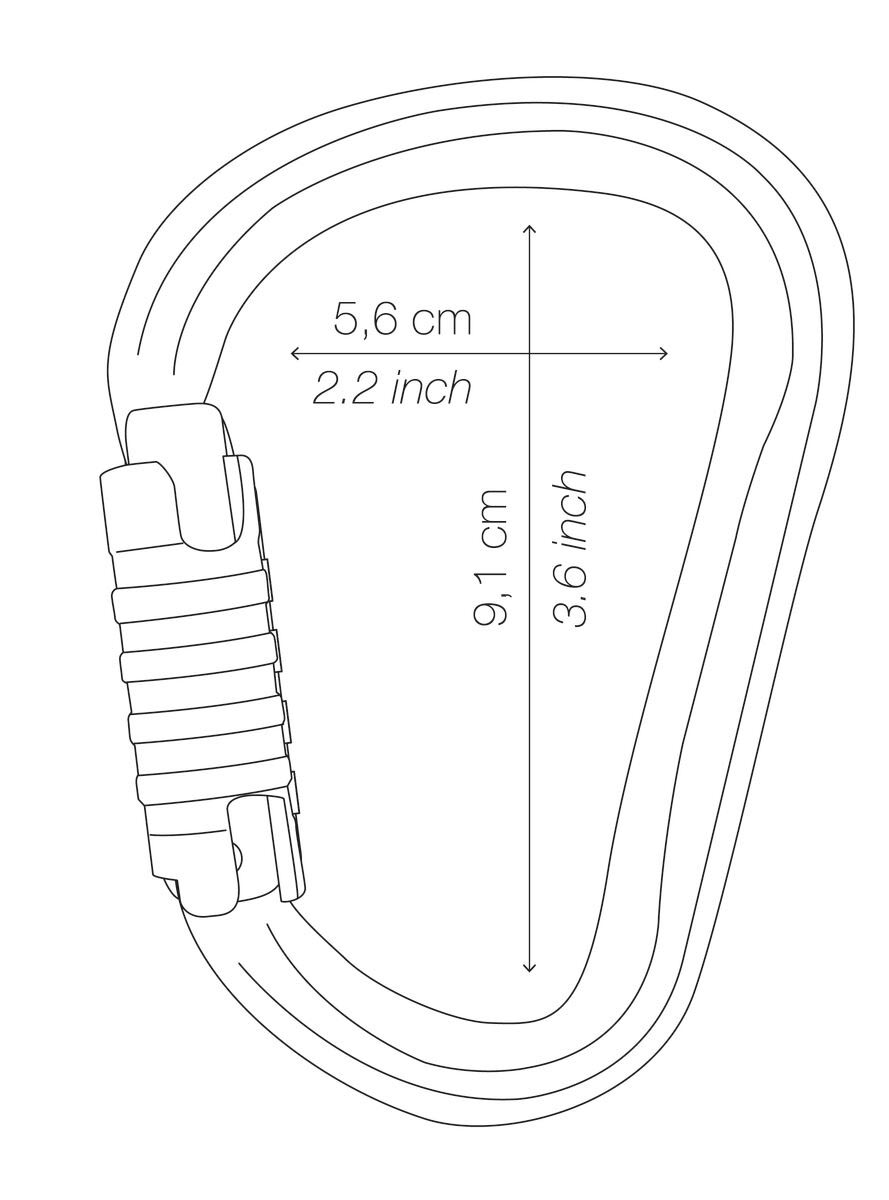 Moschettone Petzl William Triact Lock Gold - immagine 7