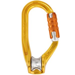 Moschettone Petzl con carrucola RollClip A Triact-Lock