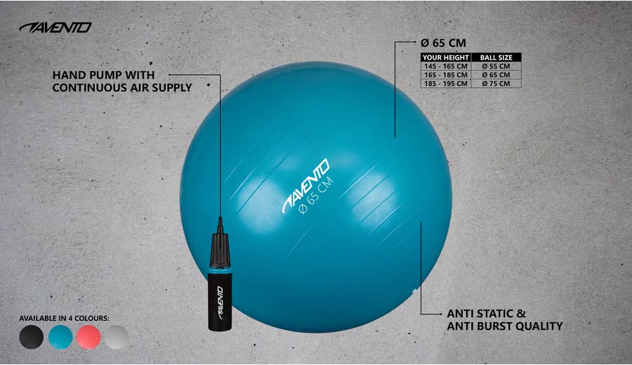 Palla da fitness - Yoga Avento da 65 cm - immagine 4