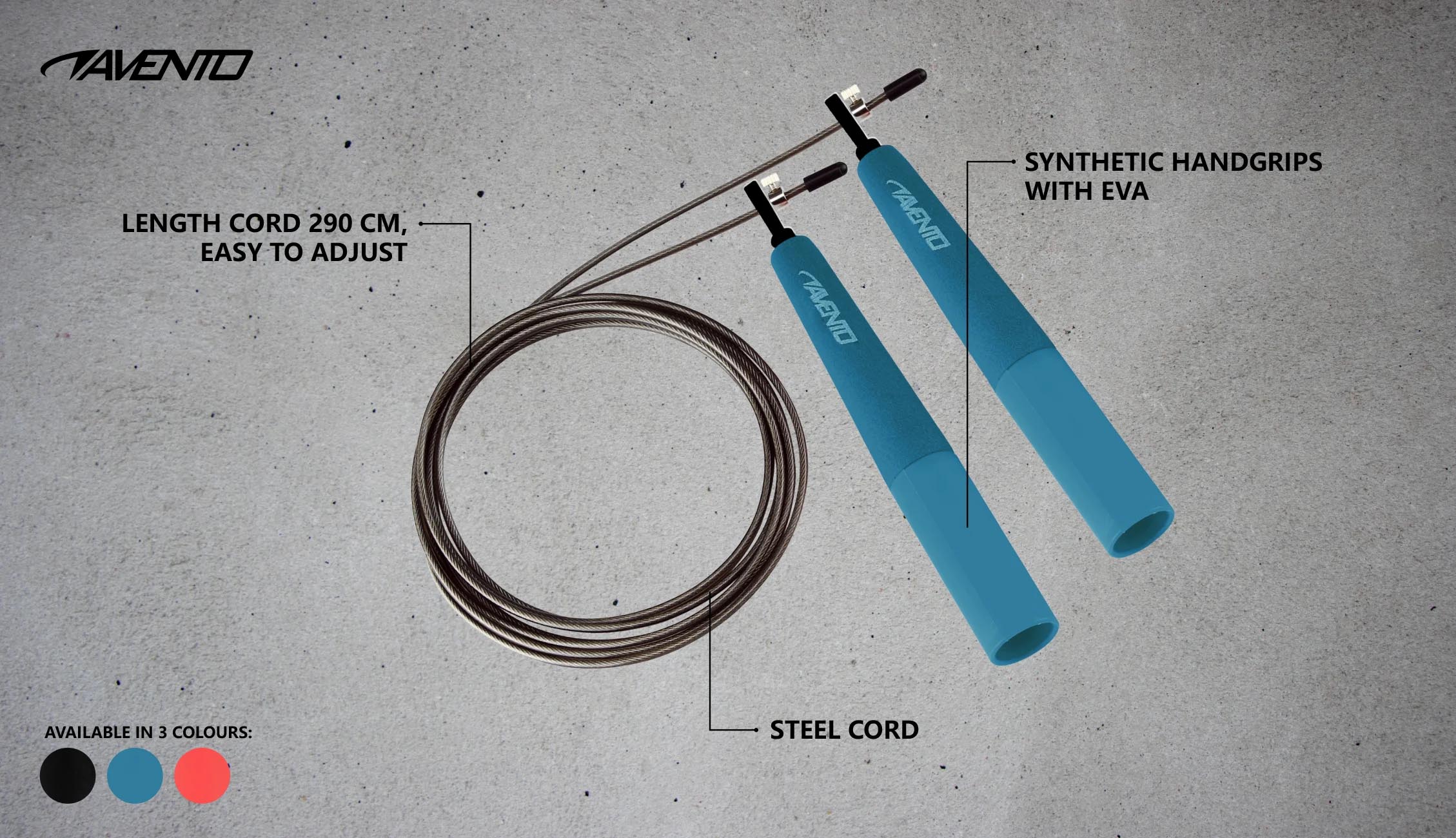 Corda da salto Avento con manici in metallo - immagine 5