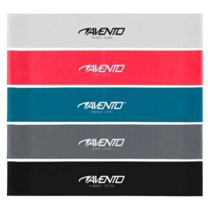 Set elastici Avento in Latex da 5 livelli 60x5 cm.