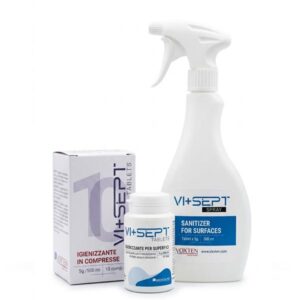 Igienizzante per attrezzature subacquee Visept in compresse n.10 Tabs da 5 gr. con nebulizzatore