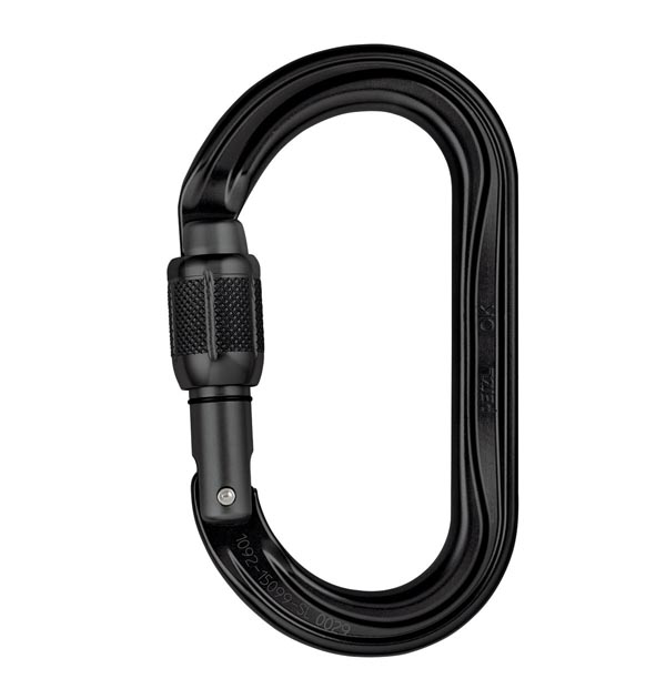 Moschettone Petzl OK Screw Lock nero