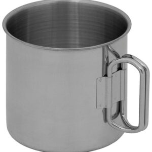 Tazza Fox Inox da 450 ml. con impugnatura richiudibile