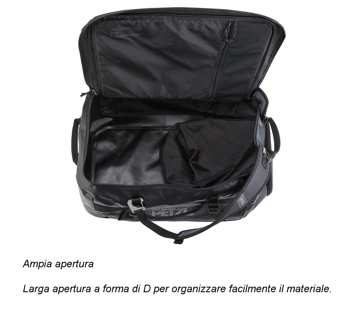 Sacco Petzl Duffel da 65 litri Nero - immagine 2